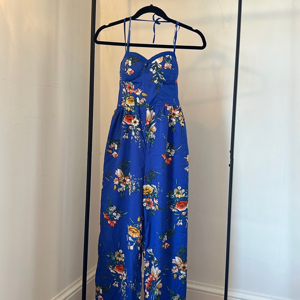 small b.o.g collection blue floral romper